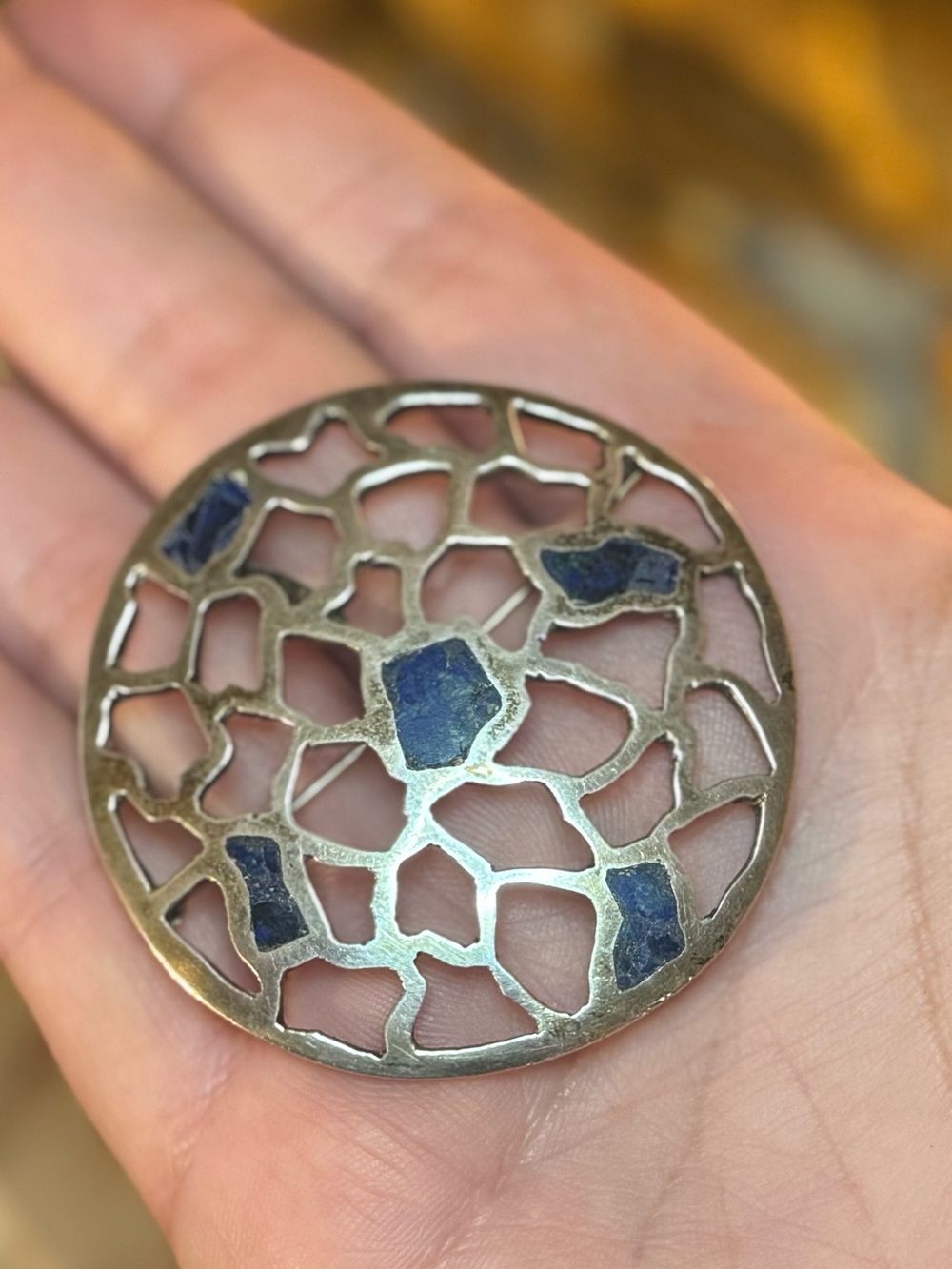 Sterling Taxco Vintage MCM Brutalist Brooch